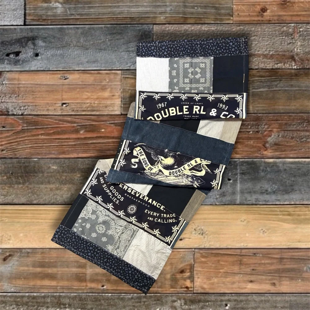 CUSTOM RRL/RL PATCHWORK SCARF (100% UPCYCLED RALPH LAUREN FABRICS)- 1 OF A KIND